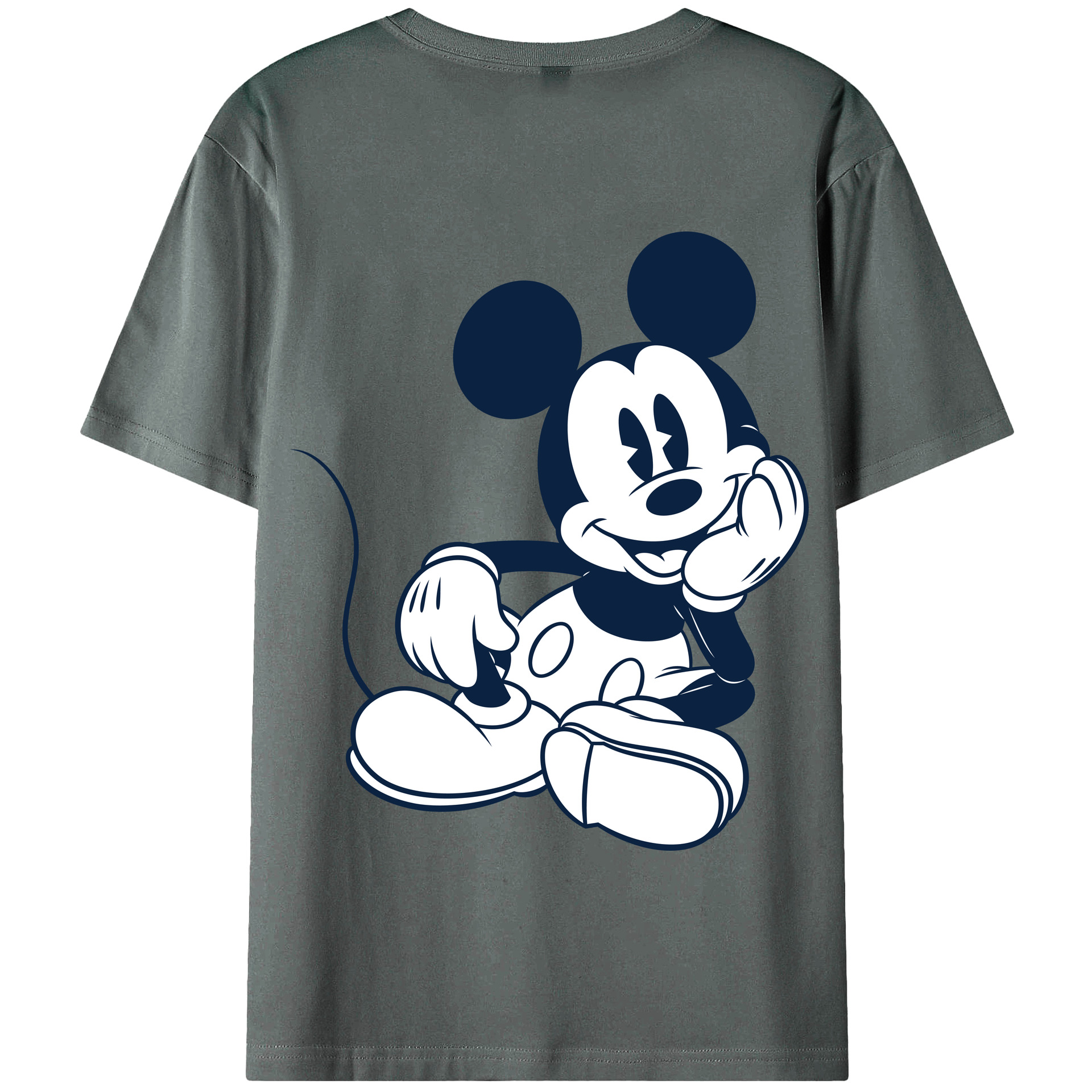 （画像用） ミッキーマウス Mickey Mouse 綿100％半袖Tシャツ（背面プリント）